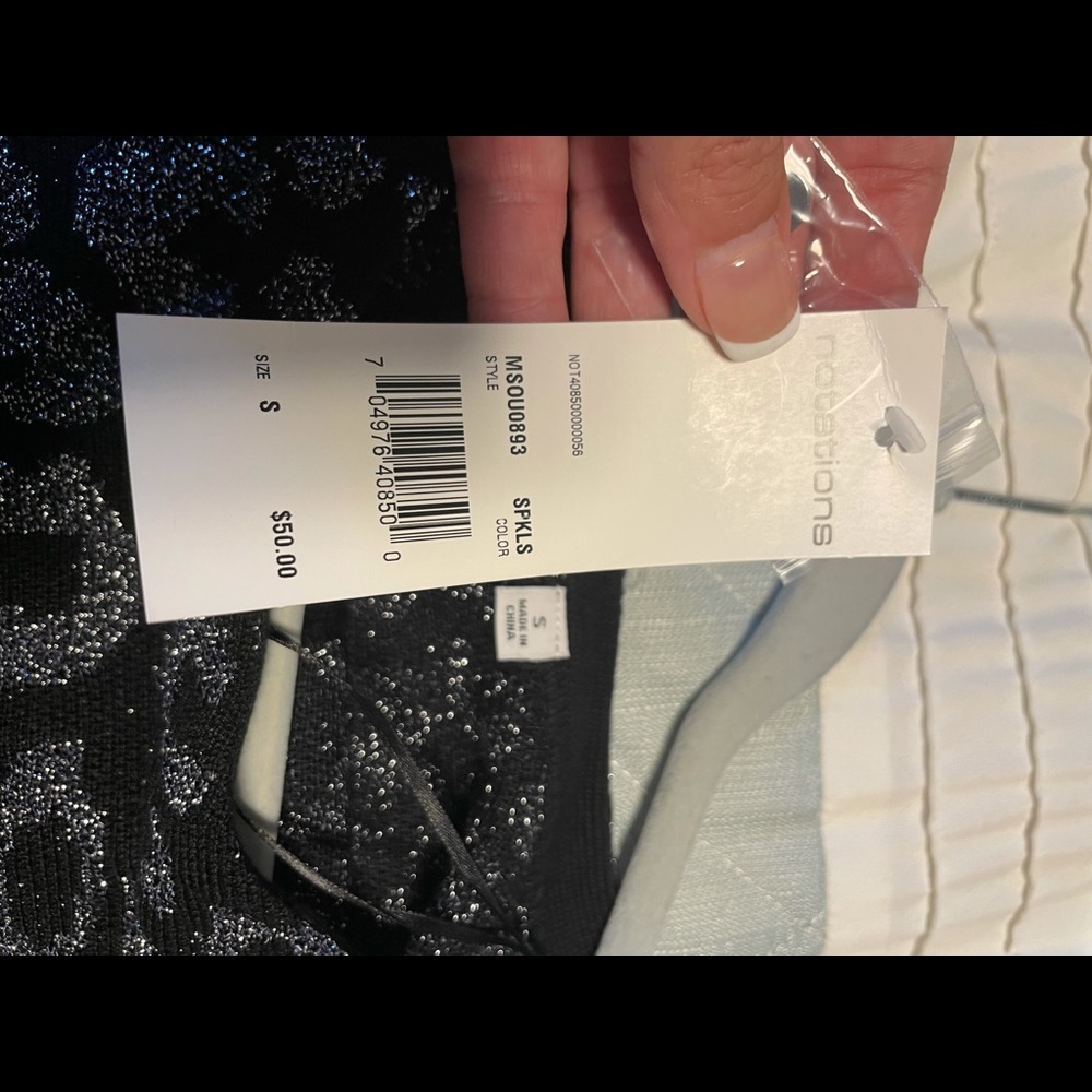 3/$25 NWT Women’s dressy size small glittery sweater - Picture 7 of 9